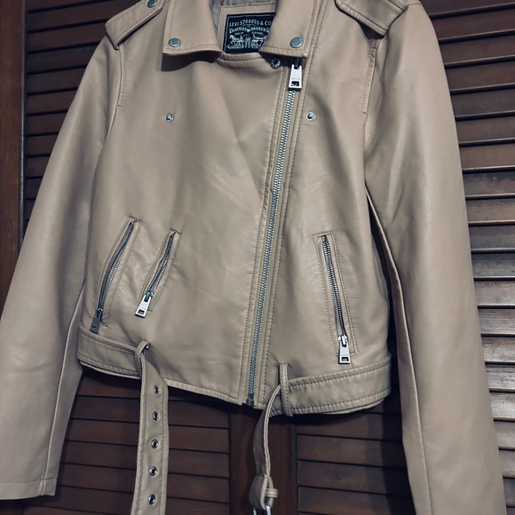 Levi’s Strauss Faux Tan Moto Jacket Size Small, Brand New , Never Worn - Picture 6 of 14
